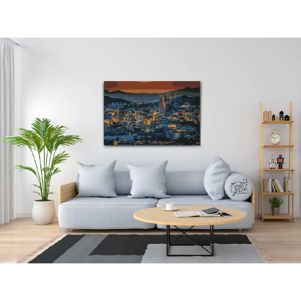Paint by Numbers – Barcelona Skyline