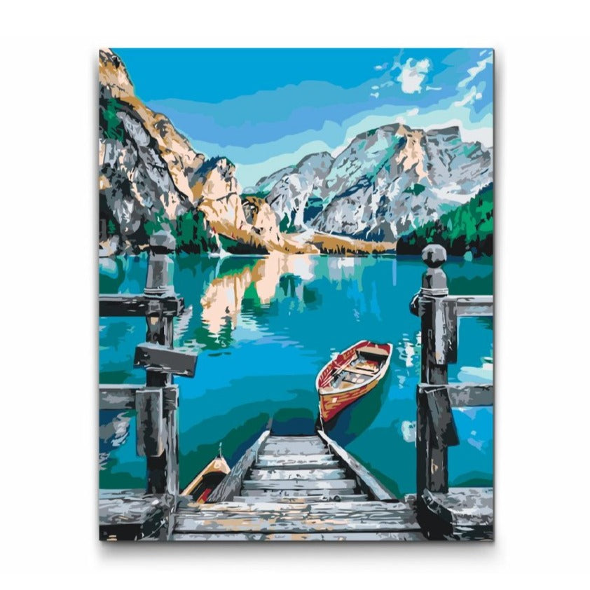 Paint By Number - FERIE I ALPERNE - dobbelt maling, mange størrelser