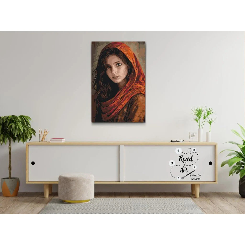 Kvinde Liv Frihed mal efter tal portræt – iransk kunst der støtter menneskerettigheder i Iran