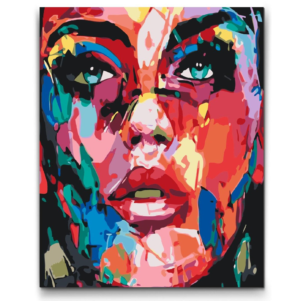 Paint By Numbers for voksne - Rebel Girl i mange størrelser, dobbelt maling og gratis fragt