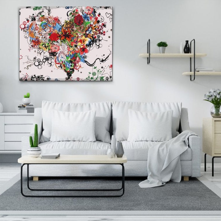 HJERTE MED BLOMSTER