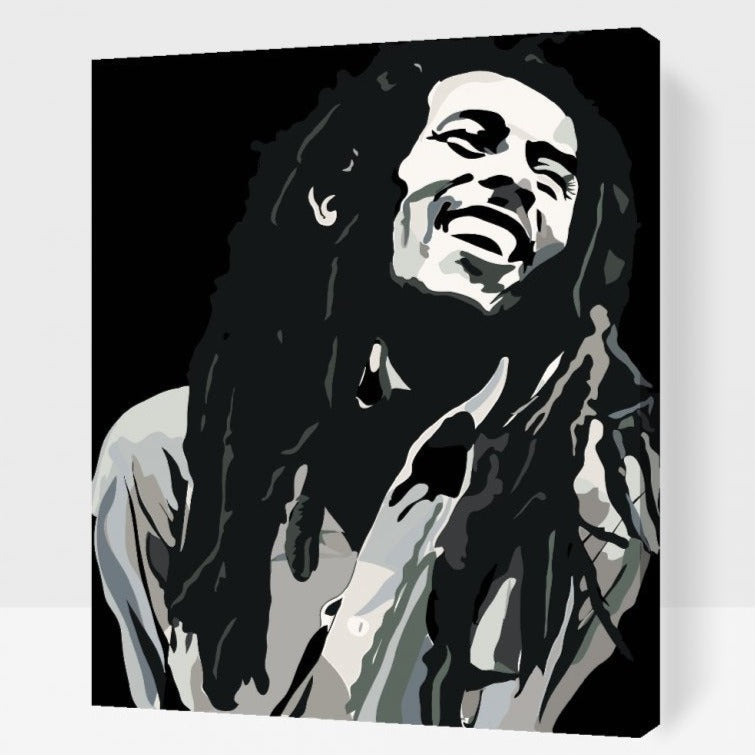 BOB MARLEY - mal efter tal for voksne med dobbelt maling