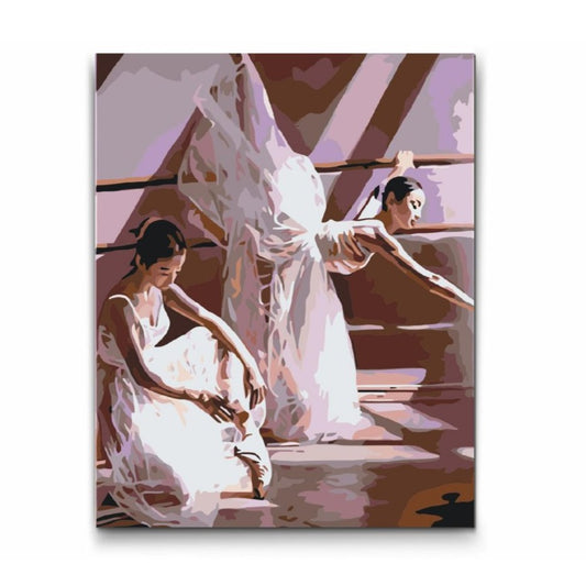 Mal efter tal - Balletdanser - dobbelt maling og gratis fragt