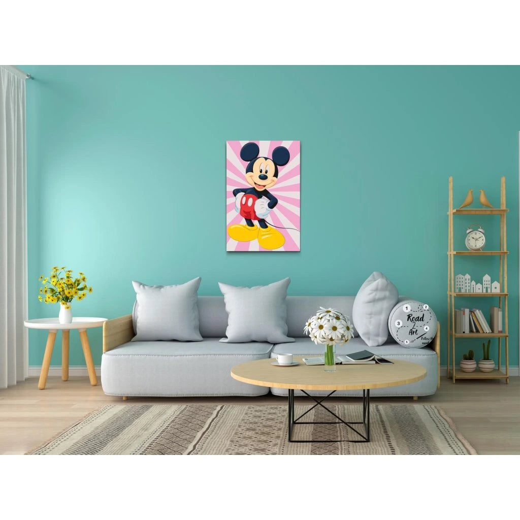 Paint by numbers Mickey Mouse glad pop art stil