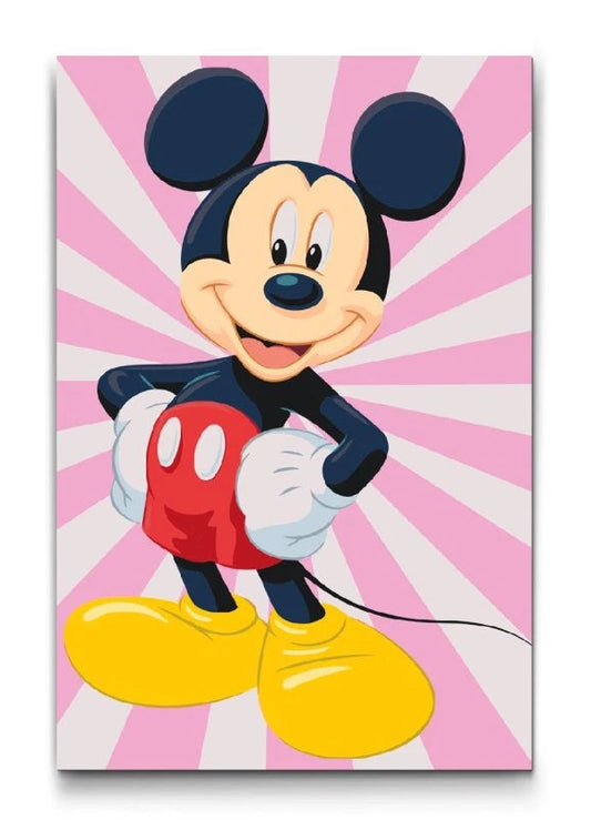 Mickey Mouse paint by numbers farverigt børnemotiv