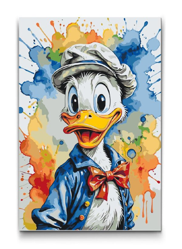 Paint By Numbers med Anders And – Farvesplash | Premium Kit