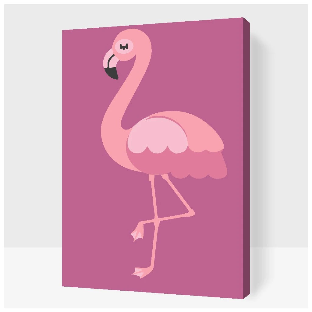 Paint by Numbers for Børn – Lille Flamingo