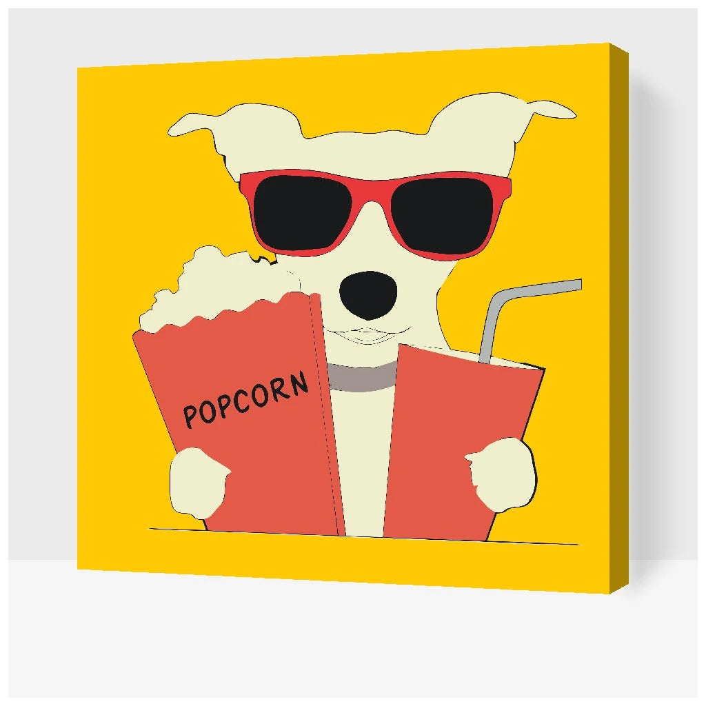 Paint by Numbers for Børn – Popcorn Hund 