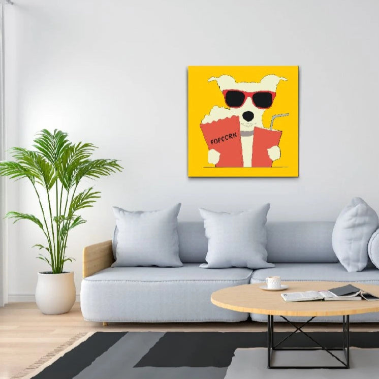 Paint by Numbers for Børn – Popcorn Hund 