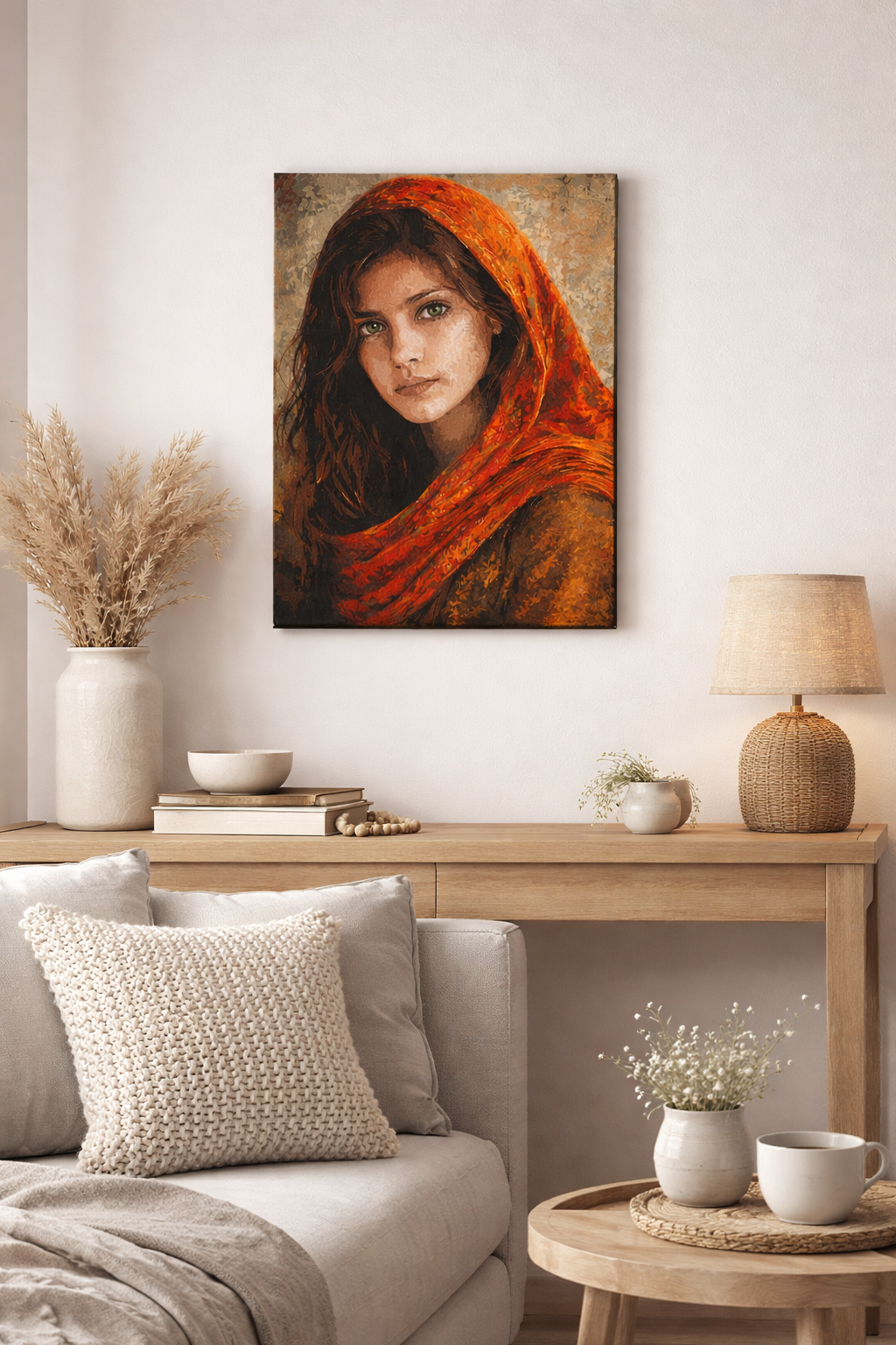 Iransk kvinde portræt som mal efter tal sæt – Zan Zendegi Azadi kollektion – overskud til Amnesty